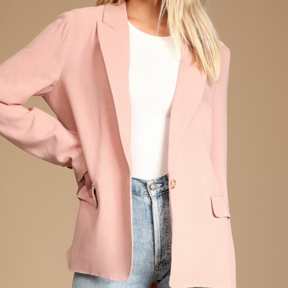 Lulus Bold Touch Mauve Pink Blazer - Size XS